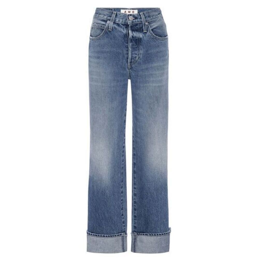 AMO Jeans size 30 Sonia Straight Leg Cuffed Taboo Wash Casual Minimalist Denim - Picture 6 of 12